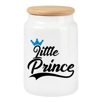 little Prince - Cookie Jar with Wooden Lid - white - Front