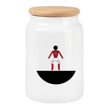 11 rossonero Zlatan - Boîte à biscuits avec couvercle en bois - blanc - Devant