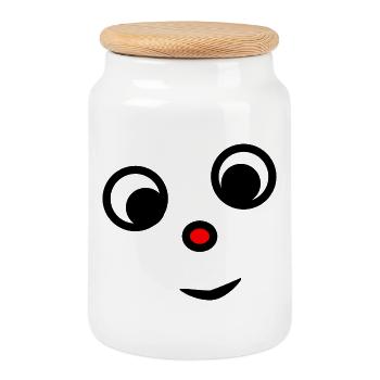 HUMOUR. CITATION. MESSAGE. RETRAITE. ANNIVERSAIRE. - Boîte à biscuits avec couvercle en bois - blanc - Devant