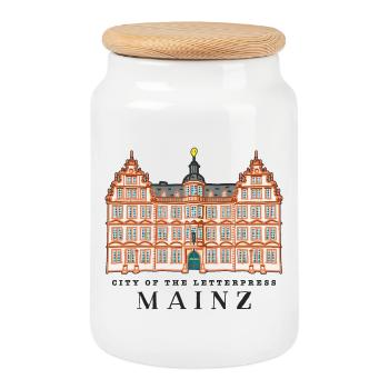Mayence, ville de l’impression de livres, Allemagne - Boîte à biscuits avec couvercle en bois - blanc - Devant