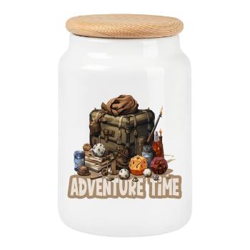 Role-playing, Adventure time, Fantasy gear - Cookie Jar with Wooden Lid - white - Front