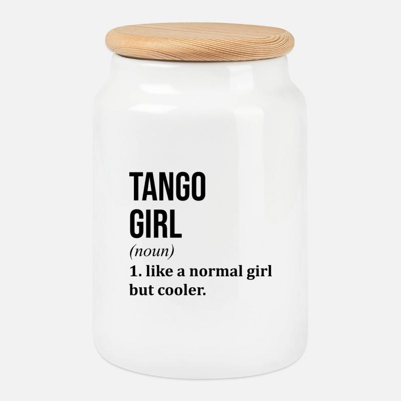Tango - Keksdose mit Holzdeckel - Weiß