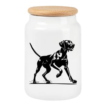 Magyar Vizsla - Keksdose mit Holzdeckel - Weiß - Vorne