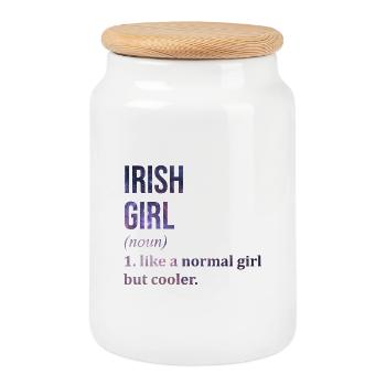 Irland Irland Irland - Keksdose mit Holzdeckel - Weiß - Vorne