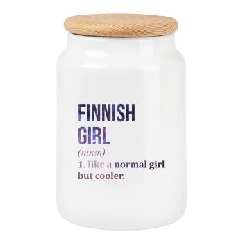 Finnland Finnland Finnland - Keksdose mit Holzdeckel - Weiß - Vorne