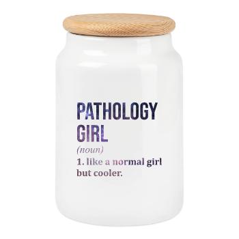 Pathology Pathology Pathology - Cookie Jar with Wooden Lid - white - Front