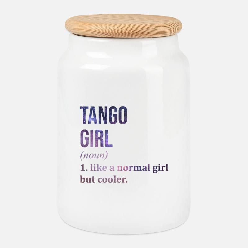Tango - Keksdose mit Holzdeckel - Weiß