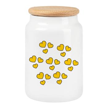 HERZ. PAPA. MAMA. NOEL. WEIHNACHTEN. Junggesellinnenabschied. BEBE. KIND. - Keksdose mit Holzdeckel - Weiß - Vorne