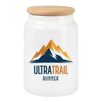 Ultra-Trailrunner - Keksdose mit Holzdeckel - Weiß - Vorne