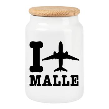 Vacances Majorque - Boîte à biscuits avec couvercle en bois - blanc - Devant