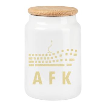 AFK - Spiel in der Warteschleife - Keksdose mit Holzdeckel - Weiß - Vorne