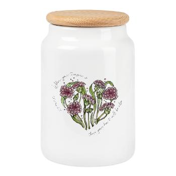 Où se trouve votre trésor... - Boîte à biscuits avec couvercle en bois - blanc - Devant