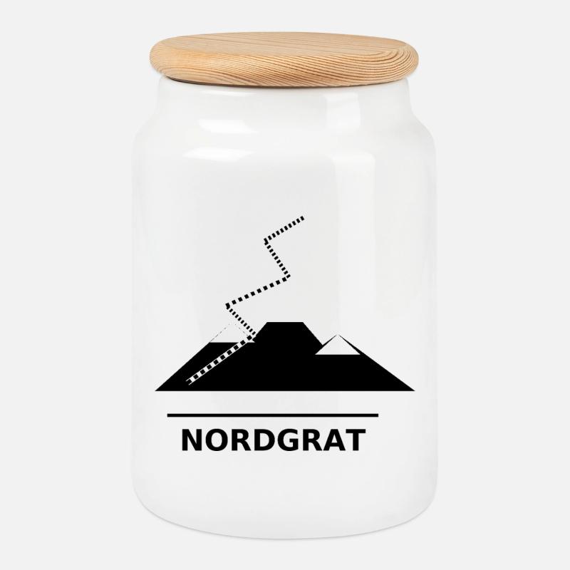 NORDGRAT - Keksdose mit Holzdeckel - Weiß
