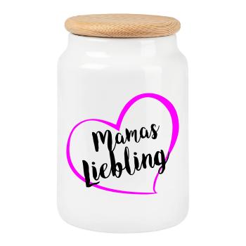 mamas_liebling - Keksdose mit Holzdeckel - Weiß - Vorne