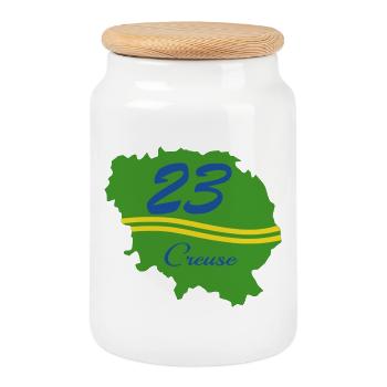 Creuse 23 - Keksdose mit Holzdeckel - Weiß - Vorne