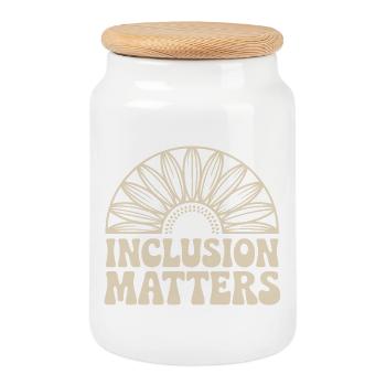 Choose Kindness End Bullying - Cookie Jar with Wooden Lid - white - Front