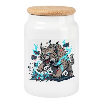 Cyber linx - Cookie Jar with Wooden Lid - white - Front