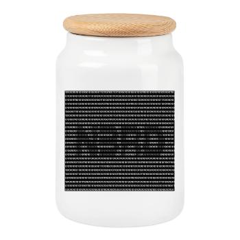 nerd - Cookie Jar with Wooden Lid - white - Front