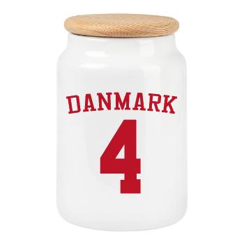 Danemark 4 Sport - Boîte à biscuits avec couvercle en bois - blanc - Devant