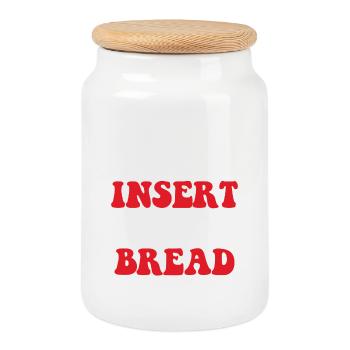 Insérer Pain au fromage Pizza Lover Humour italien - Boîte à biscuits avec couvercle en bois - blanc - Devant