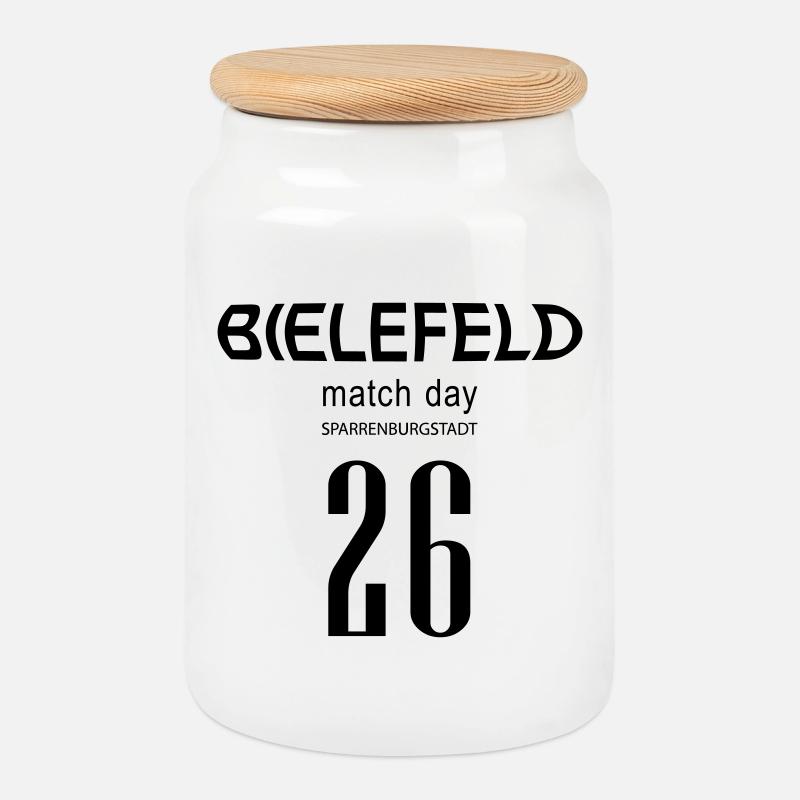 Bielefeld Matchday 2026 - Cookie Jar with Wooden Lid - white