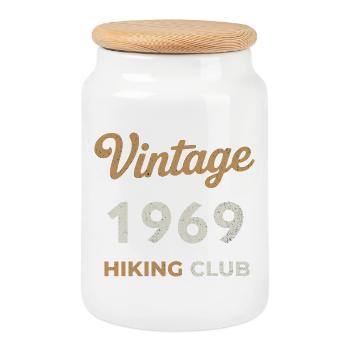 Vintage 1969 – Sailing Club Retro Geburtsjahr - Keksdose mit Holzdeckel - Weiß - Vorne