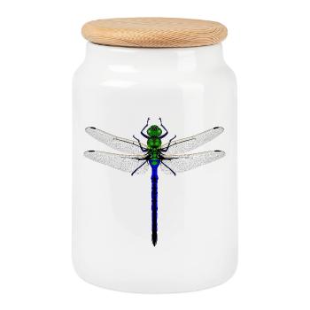 Femme de conception combinée Kybalion Libellule Néon - Boîte à biscuits avec couvercle en bois - blanc - Devant