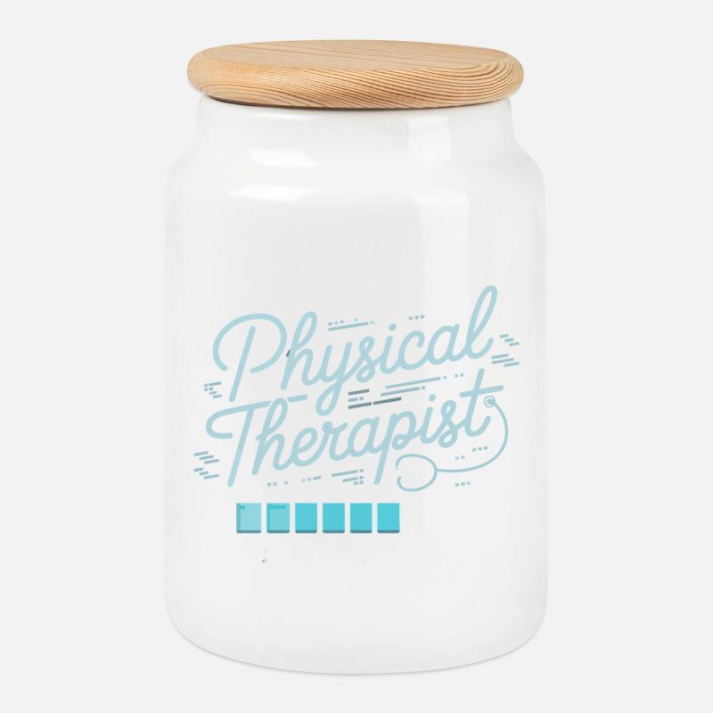 Futur physiothérapeute - Boîte à biscuits avec couvercle en bois - blanc
