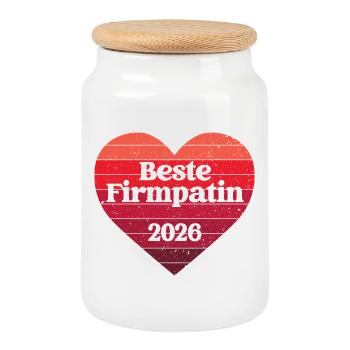 Parraine de confirmation 2026 Parraine de confirmation Meilleure tante parrainière - Boîte à biscuits avec couvercle en bois - blanc - Devant