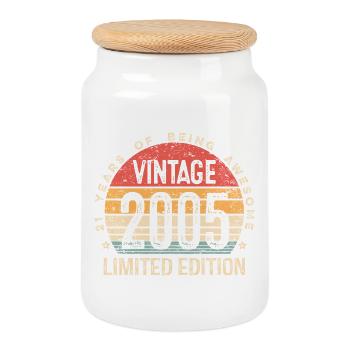 Vintage 2005 Sunset Limited Edition - Keksdose mit Holzdeckel - Weiß - Vorne