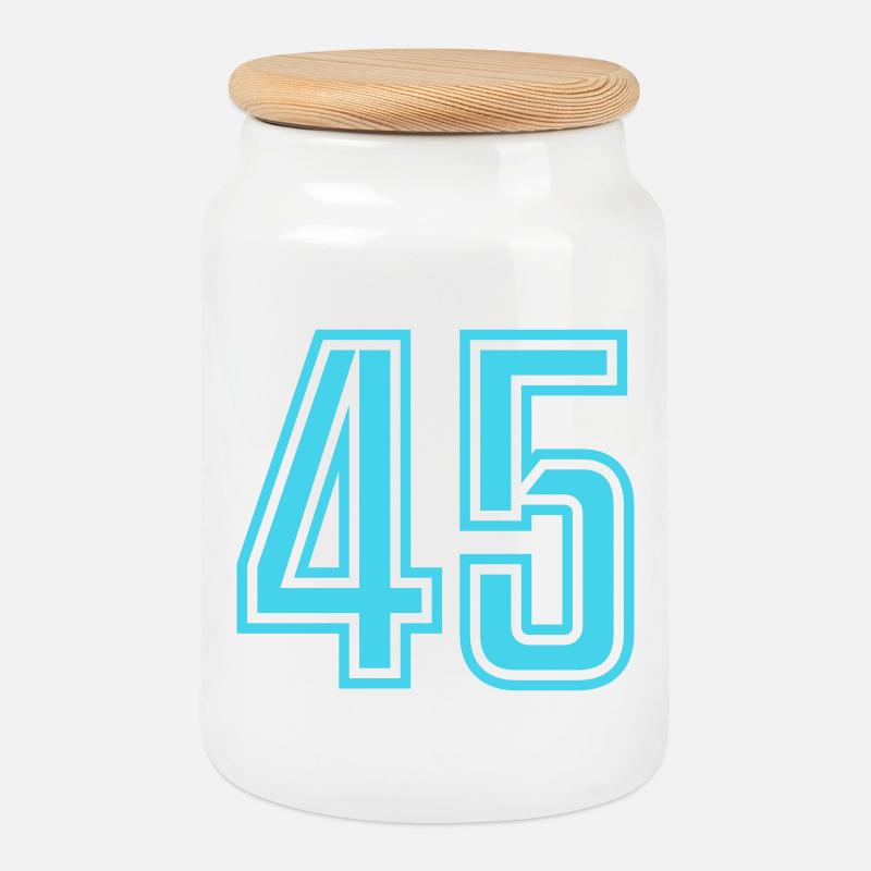 45 - Keksdose mit Holzdeckel - Weiß