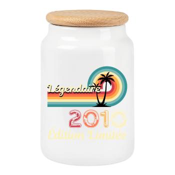 Légendaire 2010, édition limitée - Boîte à biscuits avec couvercle en bois - blanc - Devant