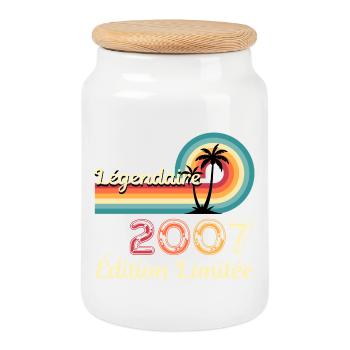 Legendary 2007, Limited Edition - Cookie Jar with Wooden Lid - white - Front