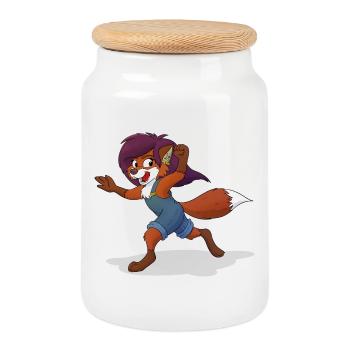 Gui de Vettirfolk - Boîte à biscuits avec couvercle en bois - blanc - Devant