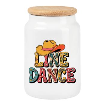 Live Dance Retro - Keksdose mit Holzdeckel - Weiß - Vorne