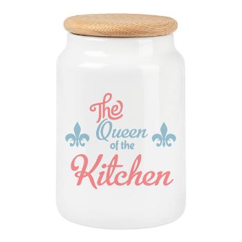 Cadeaux amusants pour les femmes - Boîte à biscuits avec couvercle en bois - blanc - Devant