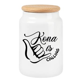 Triathlon - Kona is calling - Keksdose mit Holzdeckel - Weiß - Vorne