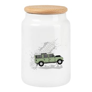 Series 110 Splash - Cookie Jar with Wooden Lid - white - Front