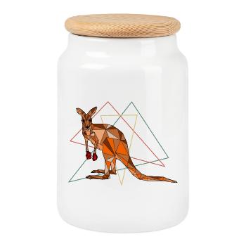 Känguru! - Keksdose mit Holzdeckel - Weiß - Vorne