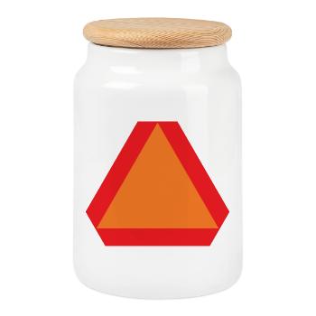 LGF sign small - Cookie Jar with Wooden Lid - white - Front