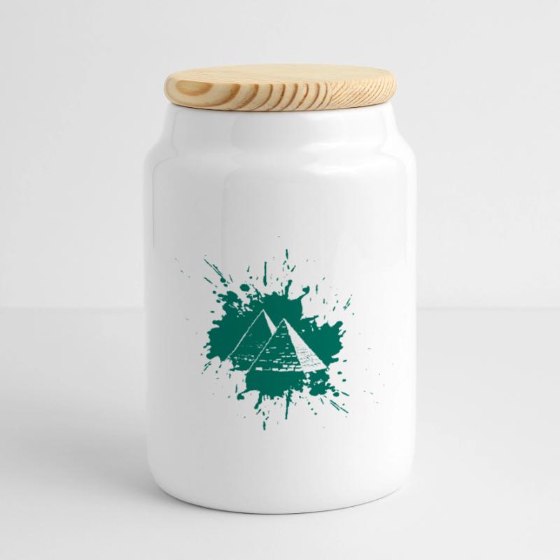 Splash Pyramiden Keksdose mit Holzdeckel