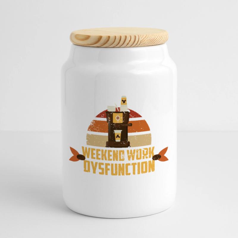 Weekend work ! Dysfunction Cookie Jar with Wooden Lid