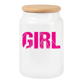 Fille Maman Fille Mère Maman - Boîte à biscuits avec couvercle en bois - blanc - Devant