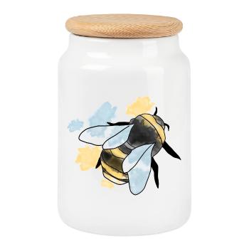 Hummel - Keksdose mit Holzdeckel - Weiß - Vorne