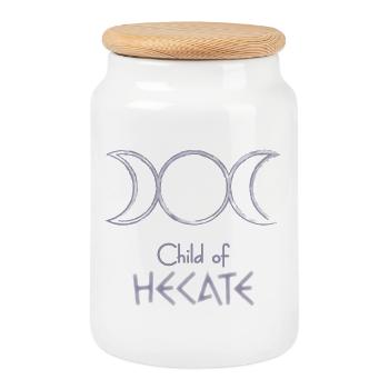 Child of Hecate – Percy Jackson inspired design - Cookie Jar with Wooden Lid - white - Front