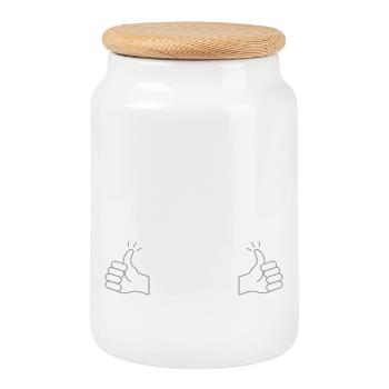 That’s what the perfect daddy looks like - Cookie Jar with Wooden Lid - white - Front