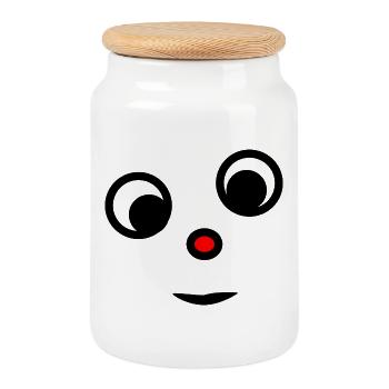 HUMOUR. CITATION. MESSAGE. RETRAITE. ANNIVERSAIRE. - Boîte à biscuits avec couvercle en bois - blanc - Devant