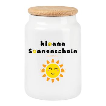 kloana Sonnenschein - kleiner Sonnenschein - Keksdose mit Holzdeckel - Weiß - Vorne