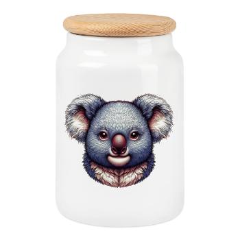 Koala - Keksdose mit Holzdeckel - Weiß - Vorne