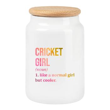 Cricket Cricket Cricket - Keksdose mit Holzdeckel - Weiß - Vorne